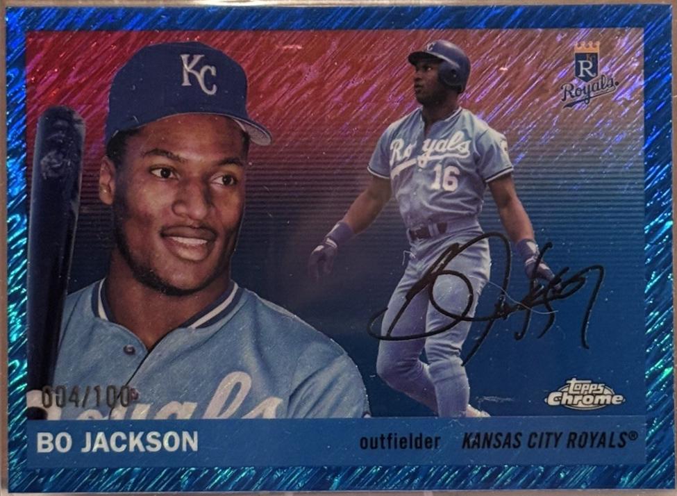 2025 Topps Chrome Platinum Bo Jackson [Blue Lava] #248 card
