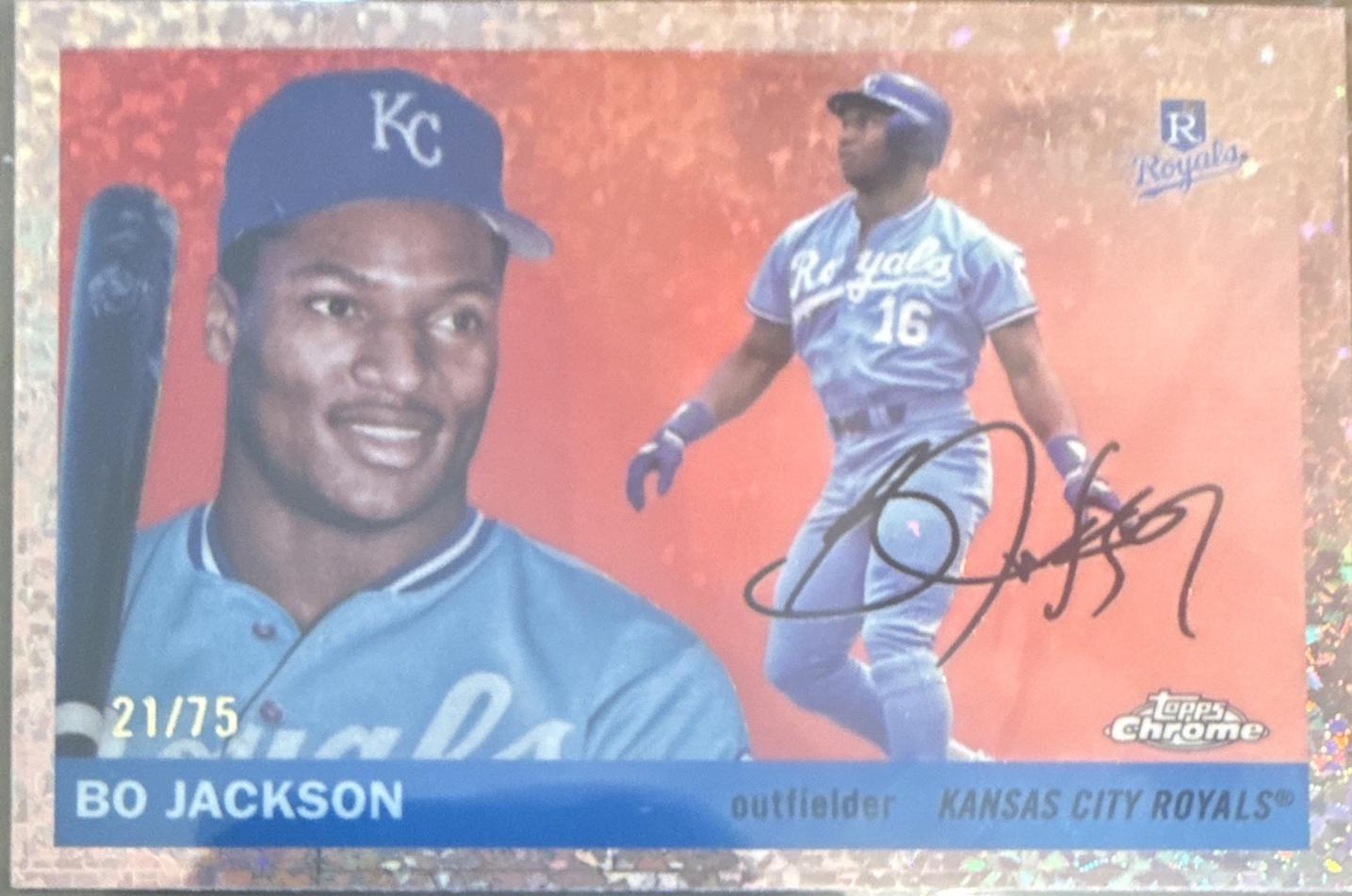 2025 Topps Chrome Platinum Bo Jackson [Rose Gold Mini-Diamond Refractor] #248 card