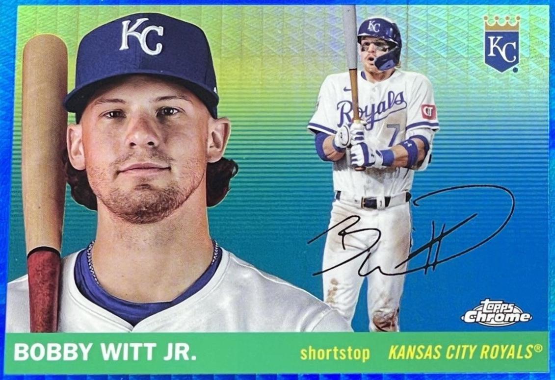 2025 Topps Chrome Platinum Bobby Witt Jr. [Blue Prism] #41 card