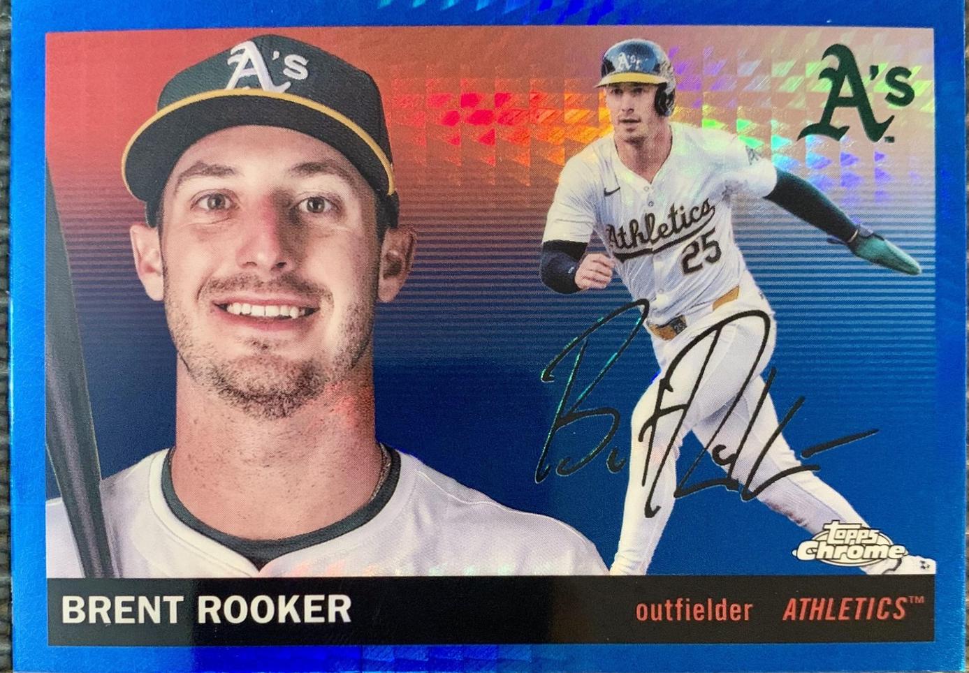 2025 Topps Chrome Platinum Brent Rooker [Blue Prism] #82 card