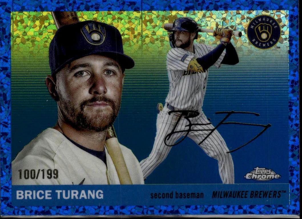2025 Topps Chrome Platinum Brice Turang [Blue Mini-Diamond Refractor] #119 card