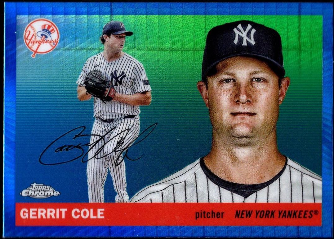 2025 Topps Chrome Platinum Gerrit Cole [Blue Prism] #144 card