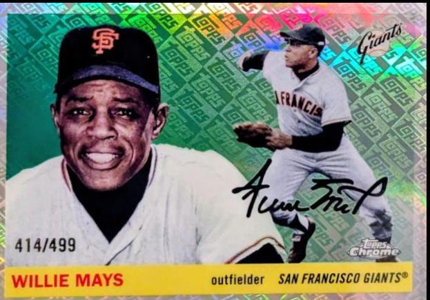 2025 Topps Chrome Platinum Willie Mays [Topps Refractor] #469 card