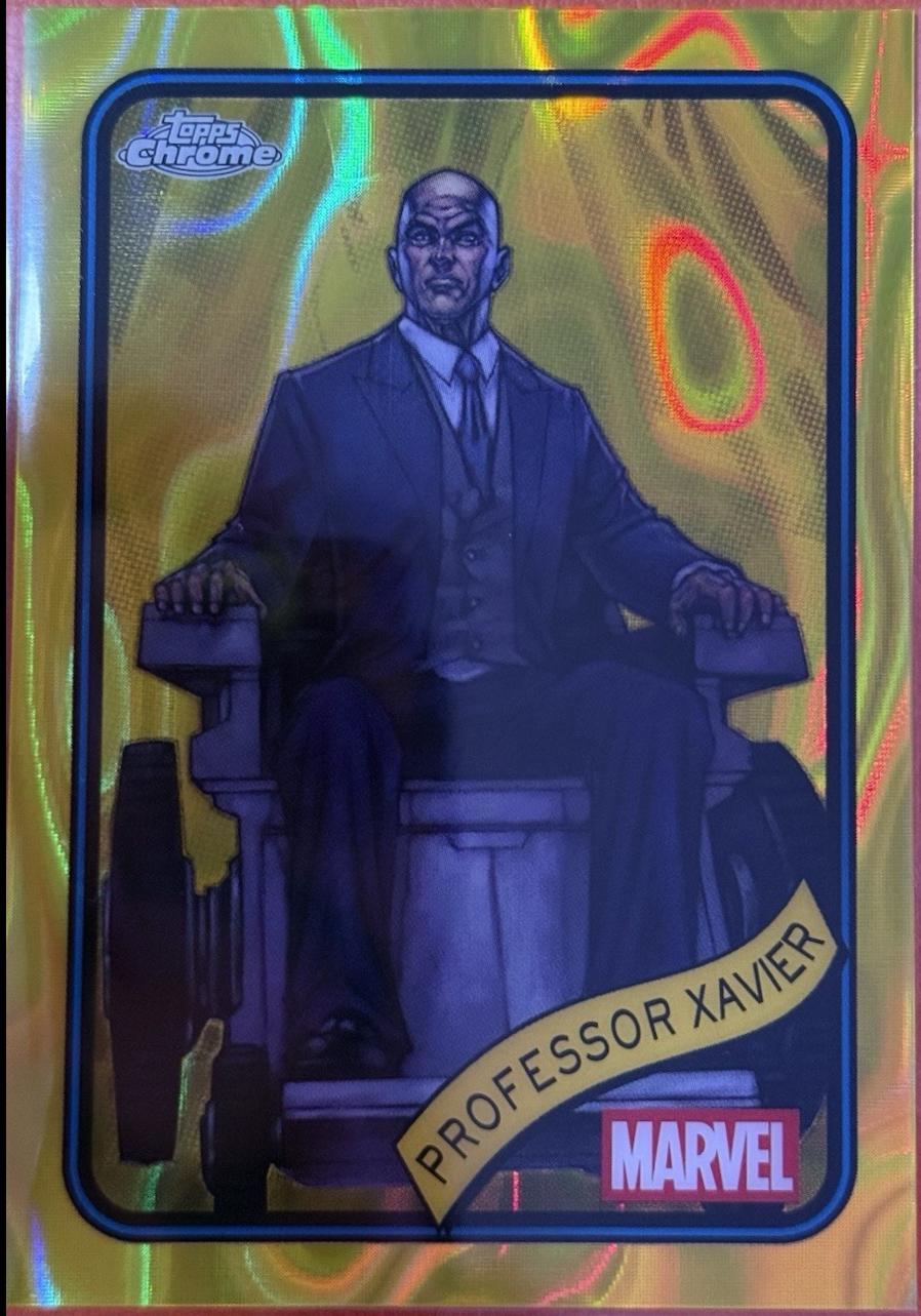 2025 Topps Chrome Professor Xavier [Yellow Lava] #27 card