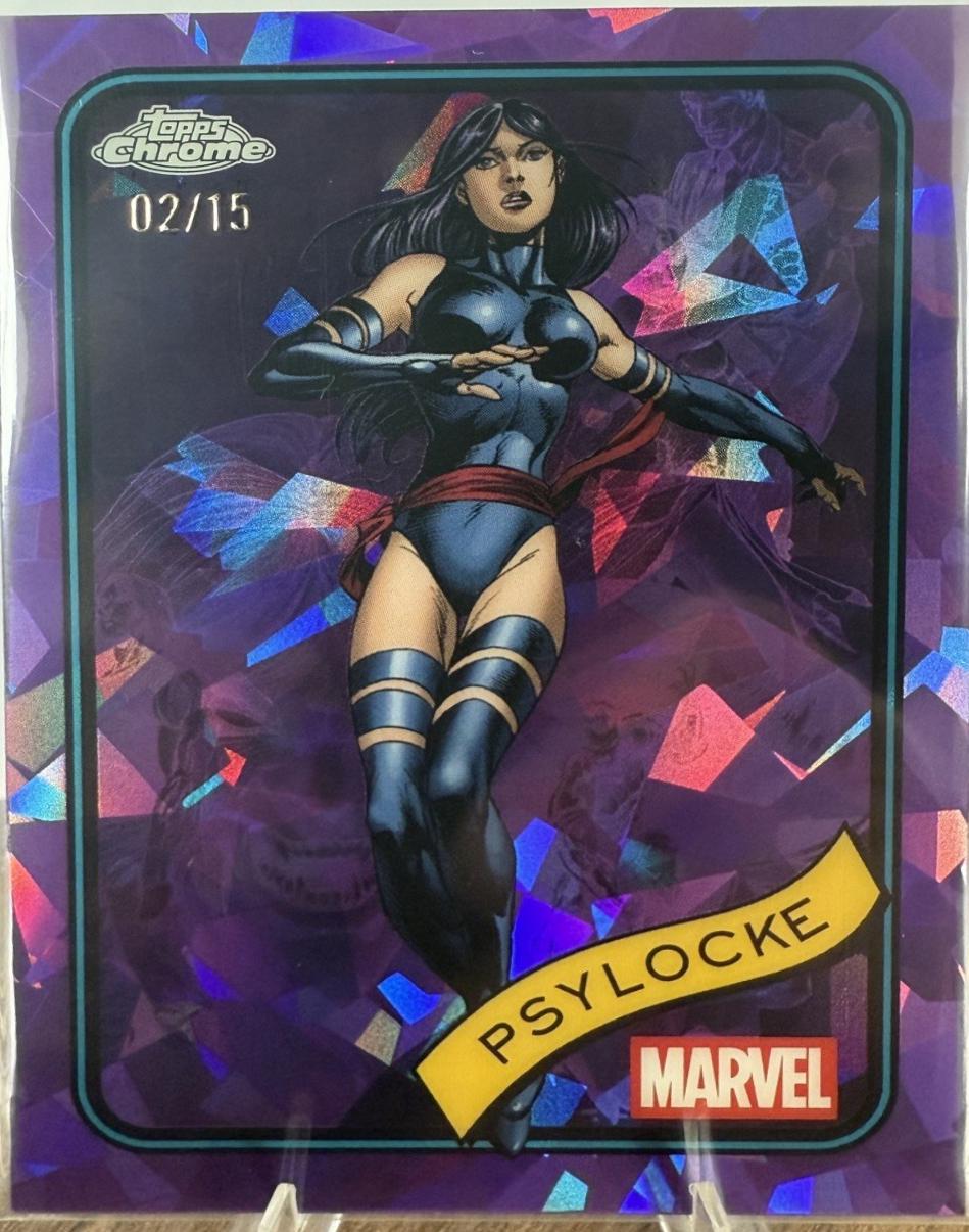 2025 Topps Chrome Psylocke [Purple Sapphire] #135 card