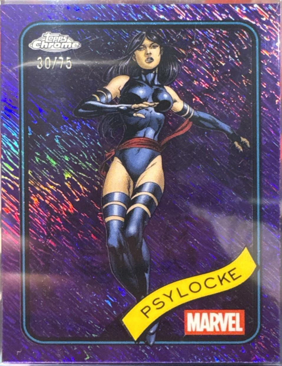 2025 Topps Chrome Psylocke [Purple Shimmer] #135 card