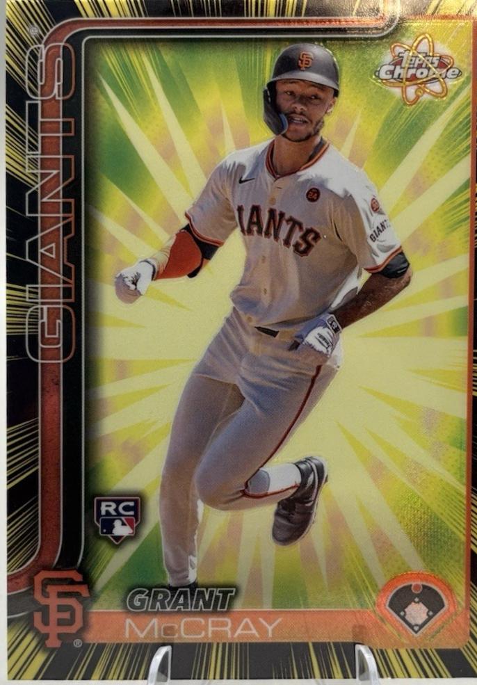 2025 Topps Chrome Radiating Rookie Grant McCray #RR-17 card