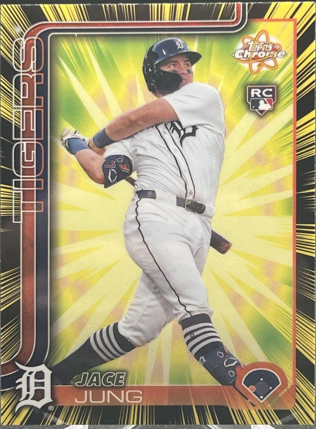 2025 Topps Chrome Radiating Rookie Jace Jung #RR-3 card