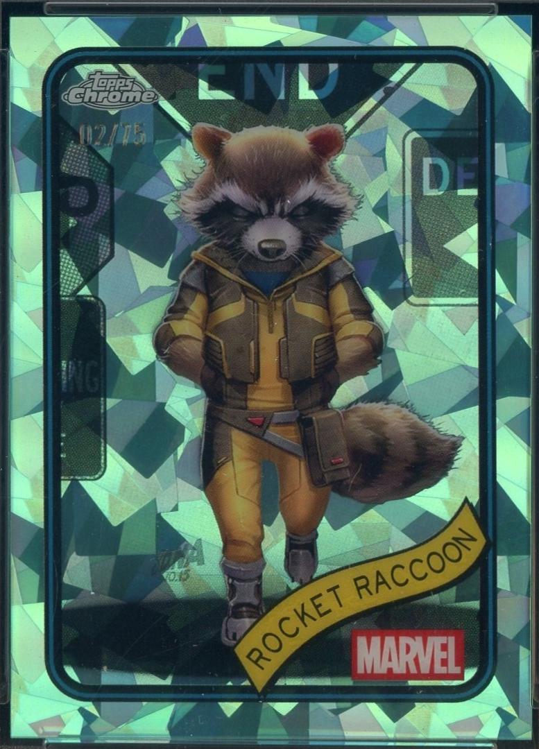 2025 Topps Chrome Rocket Raccoon [Aqua Sapphire] #120 card