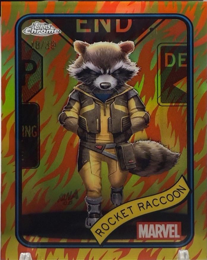 2025 Topps Chrome Rocket Raccoon [Human Torch] #120 card