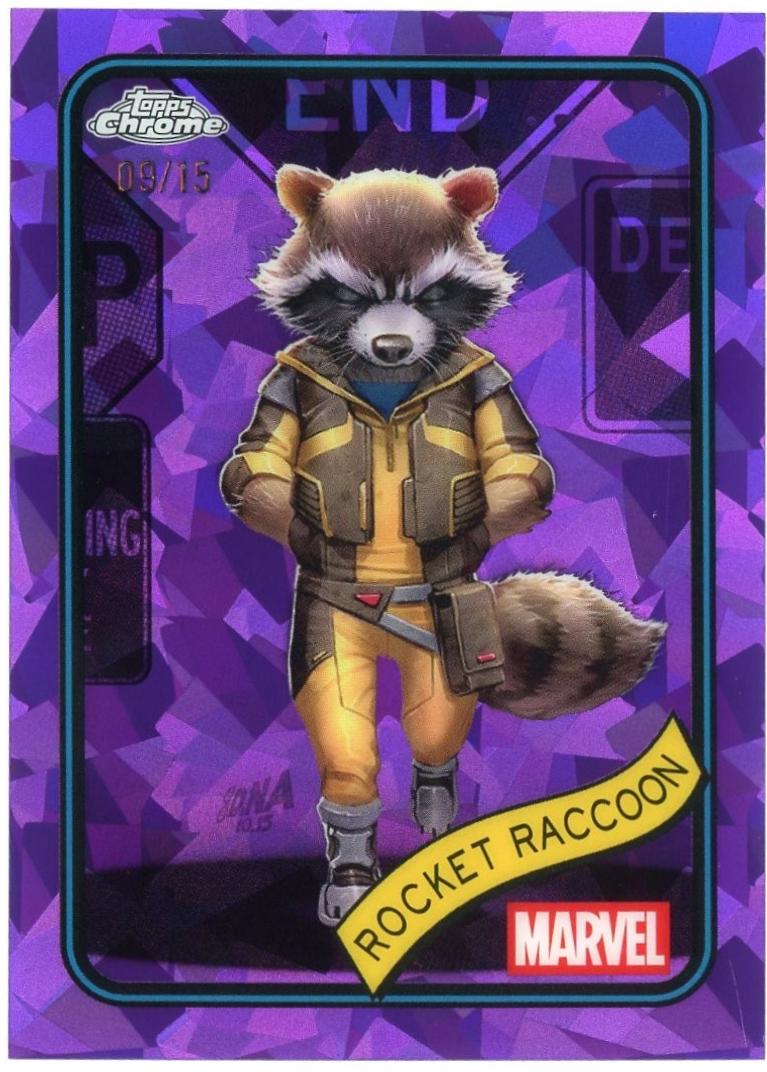 2025 Topps Chrome Rocket Raccoon [Purple Sapphire] #120 card