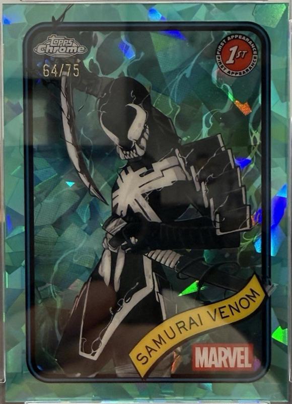 2025 Topps Chrome Samurai Venom [Aqua Sapphire] #127 card