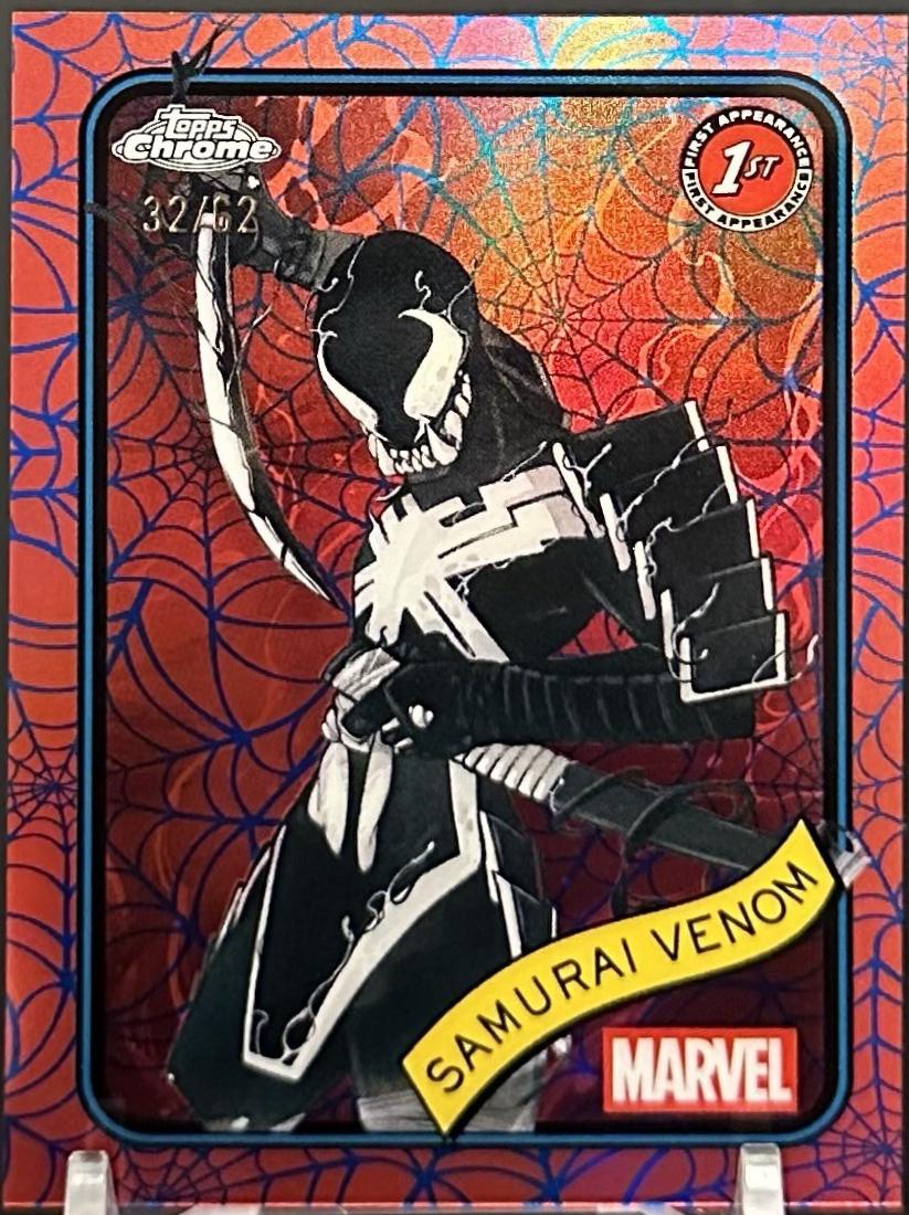2025 Topps Chrome Samurai Venom [Blue Red Web] #127 card