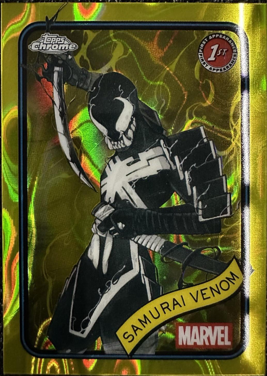 2025 Topps Chrome Samurai Venom [Yellow Lava] #127 card