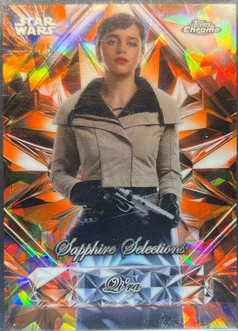 2025 Topps Chrome Sapphire Selections Qi'ra [Orange] #SS-9 card