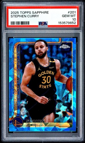 2025 Topps Chrome Sapphire Stephen Curry #201 card