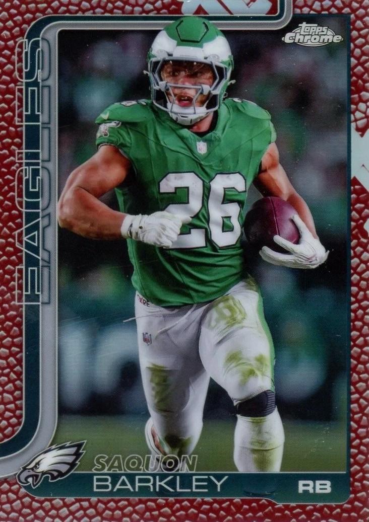 2025 Topps Chrome Saquon Barkley [Leather] #248 card