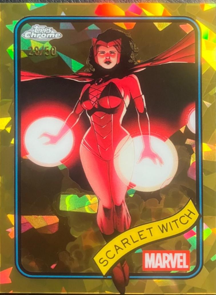 2025 Topps Chrome Scarlet Witch [Gold Sapphire] #170 card