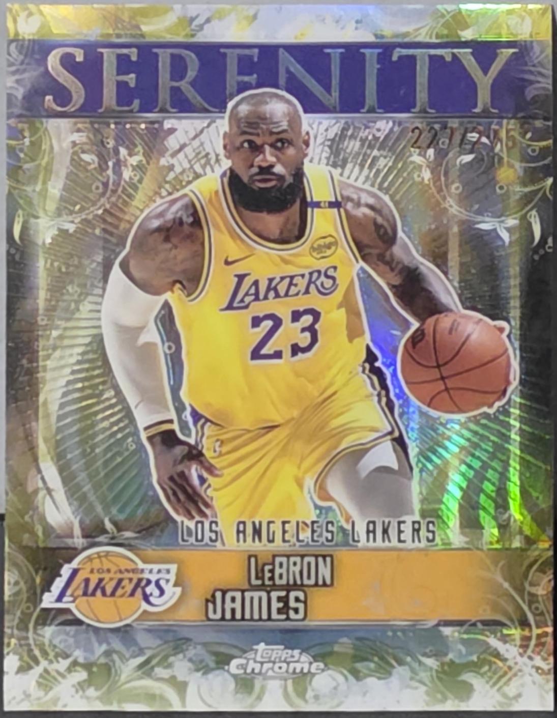 2025 Topps Chrome Serenity LeBron James [Yellow Refractor] #SY-2 card