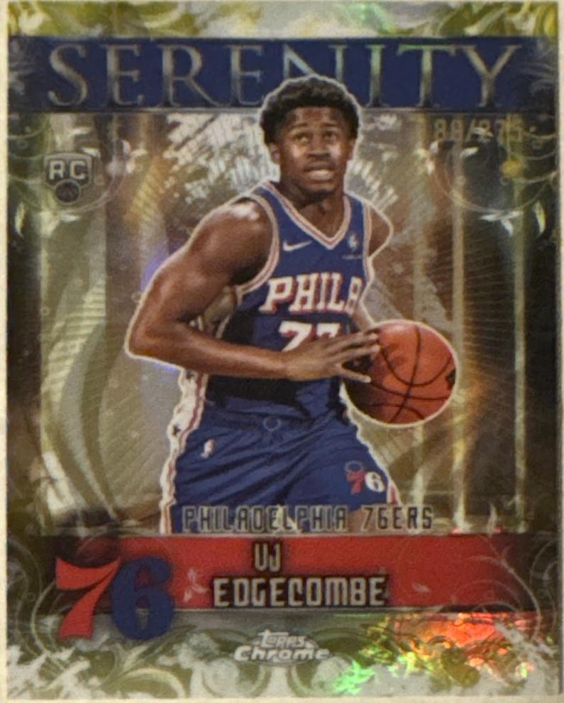 2025 Topps Chrome Serenity VJ Edgecombe [Yellow Refractor] #SY-13 card