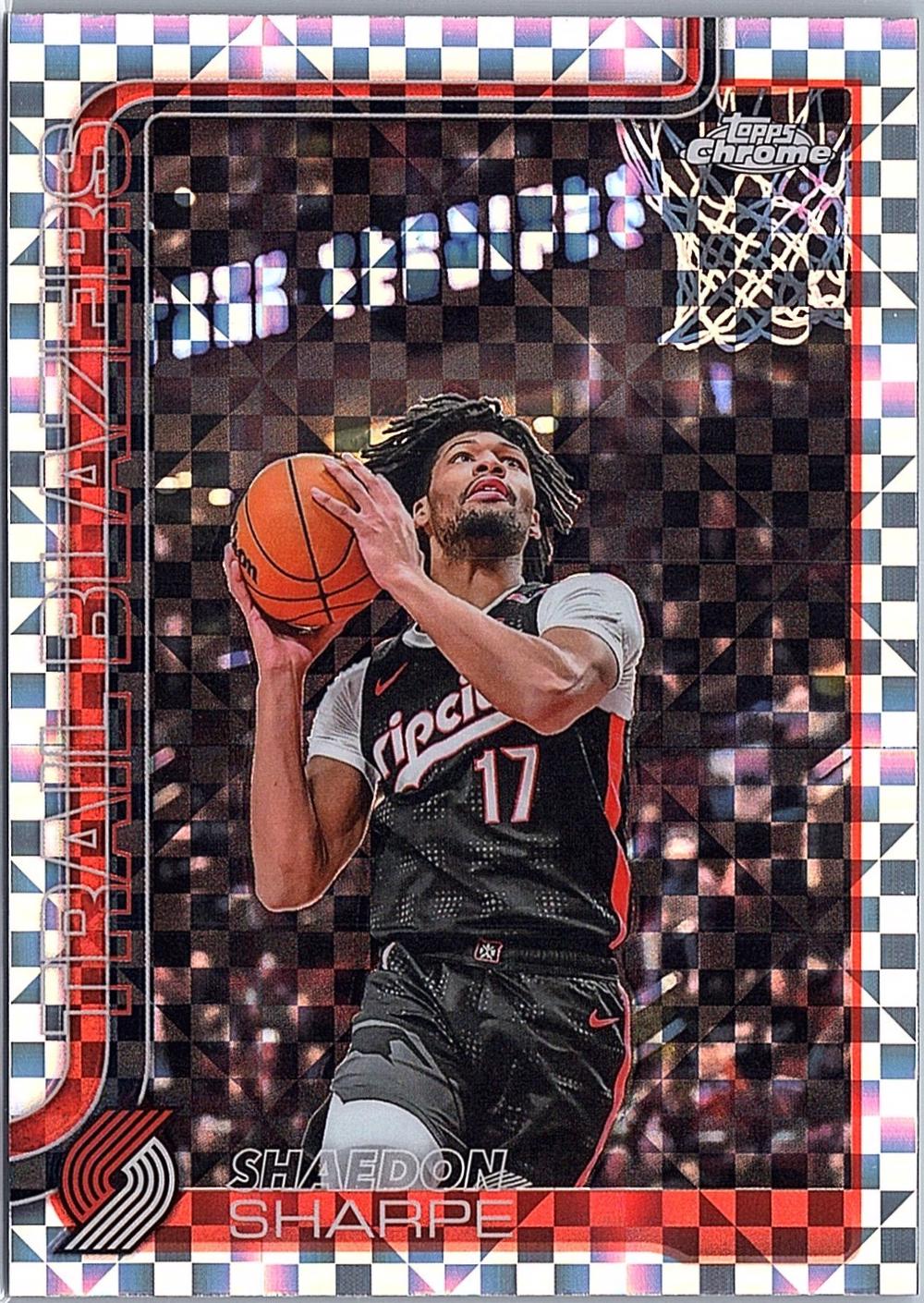2025 Topps Chrome Shaedon Sharpe [X-Fractor] #150 card
