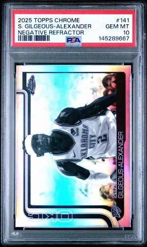 2025 Topps Chrome Shai Gilgeous-Alexander [Negative Refractor] #141 card