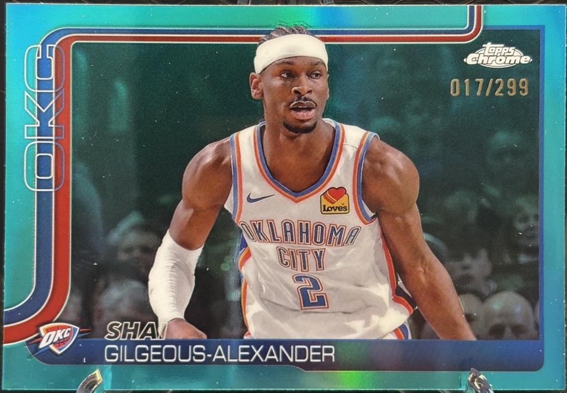 2025 Topps Chrome Shai Gilgeous-Alexander [Teal Refractor] #141 card