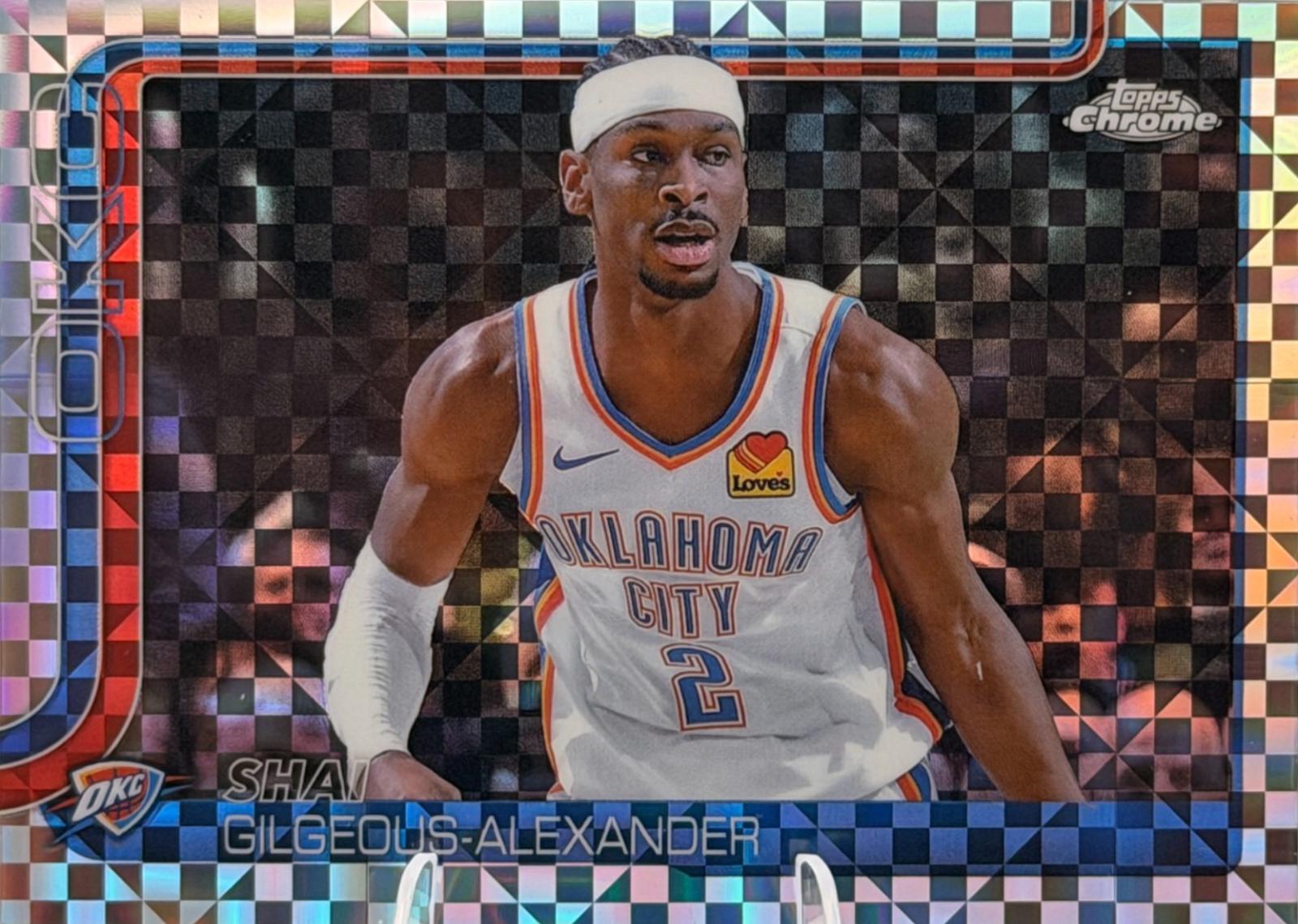 2025 Topps Chrome Shai Gilgeous-Alexander [X-Fractor] #141 card