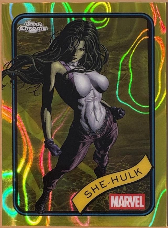 2025 Topps Chrome She-Hulk [Yellow Lava] #110 card