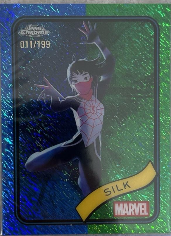 2025 Topps Chrome Silk [Blue Green Shimmer] #108 card