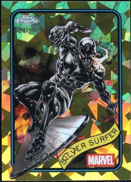 2025 Topps Chrome Silver Surfer [Gold Sapphire] #134 card
