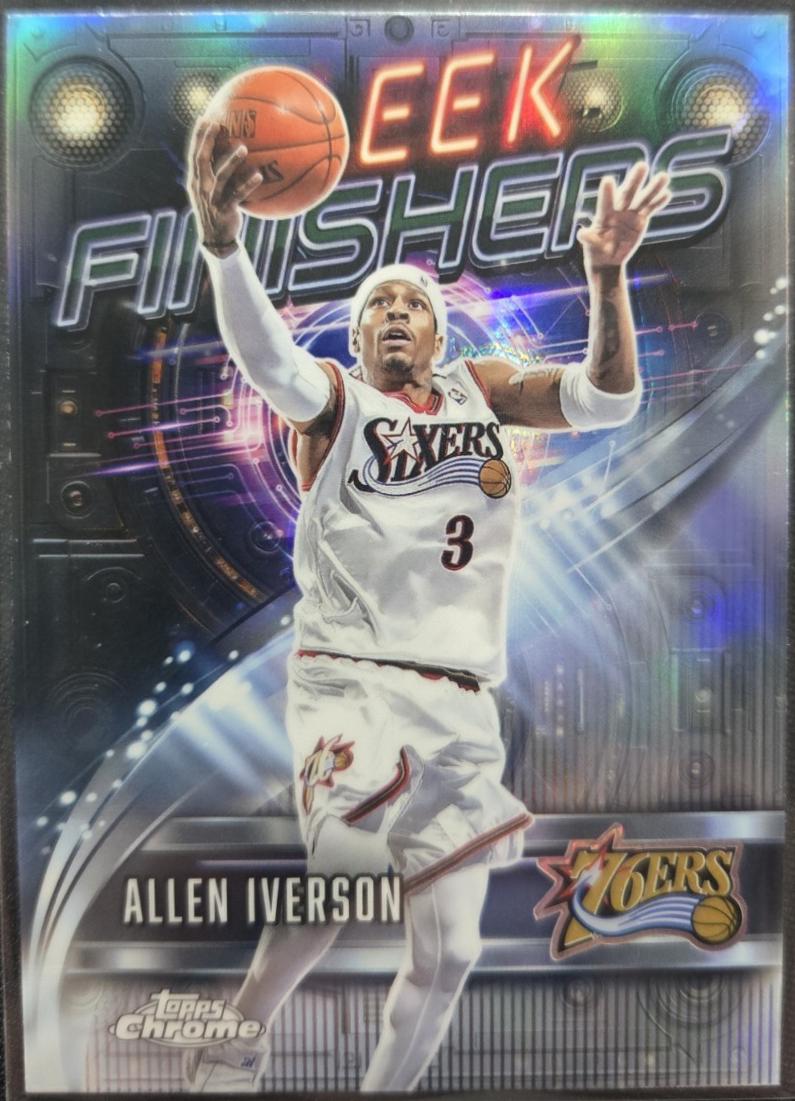 2025 Topps Chrome Sleek Finishers Allen Iverson [Refractor] #SF-13 card