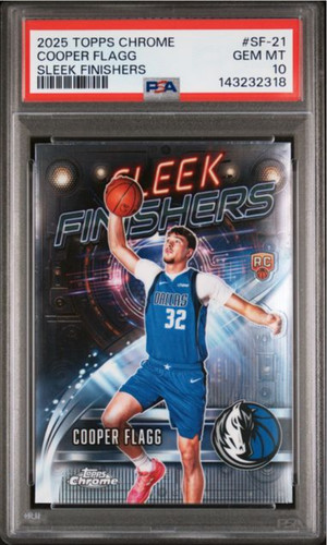 2025 Topps Chrome Sleek Finishers Cooper Flagg #SF-21 card