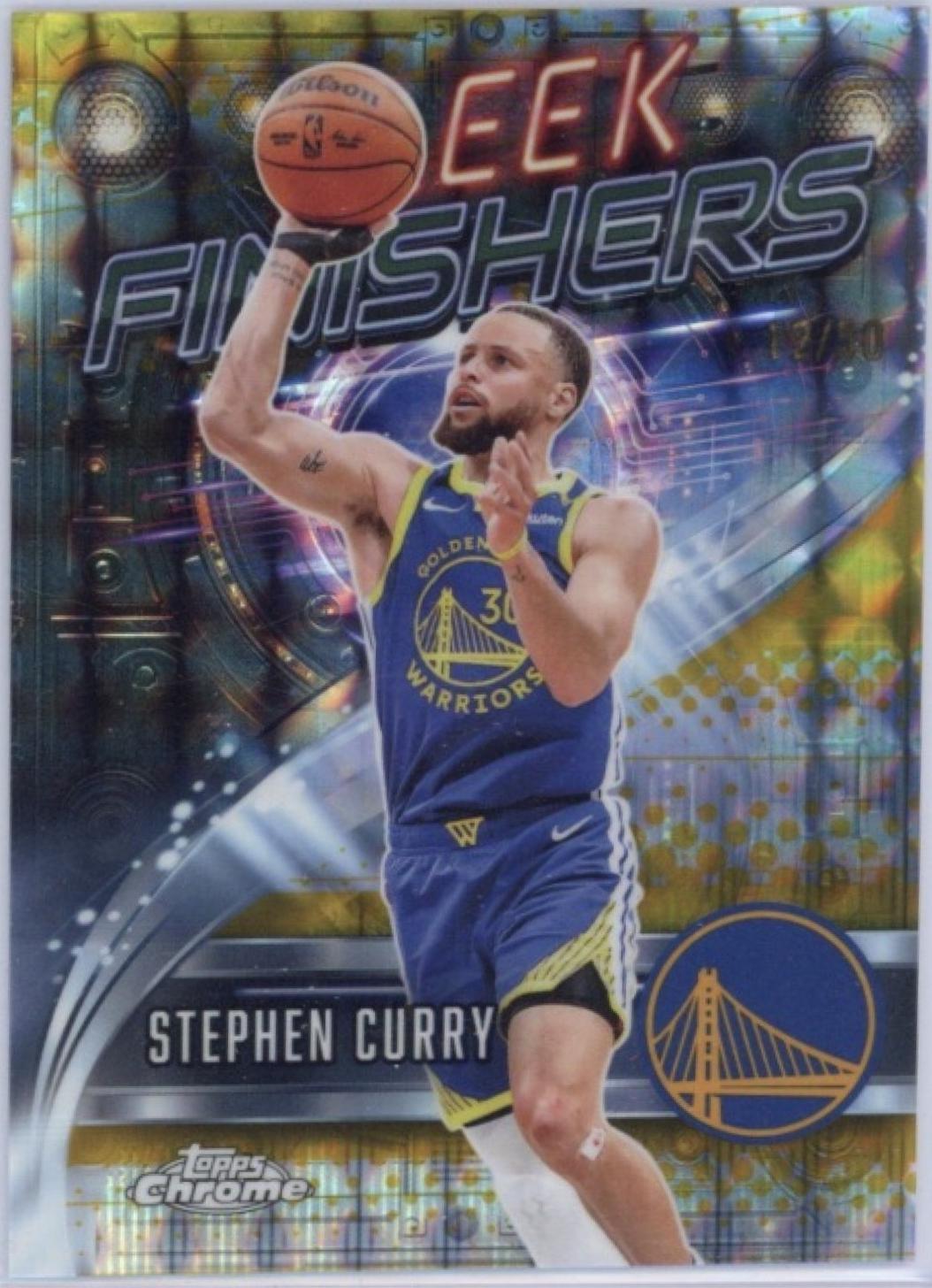 2025 Topps Chrome Sleek Finishers Stephen Curry [Refractor Gold] #SF-1 card
