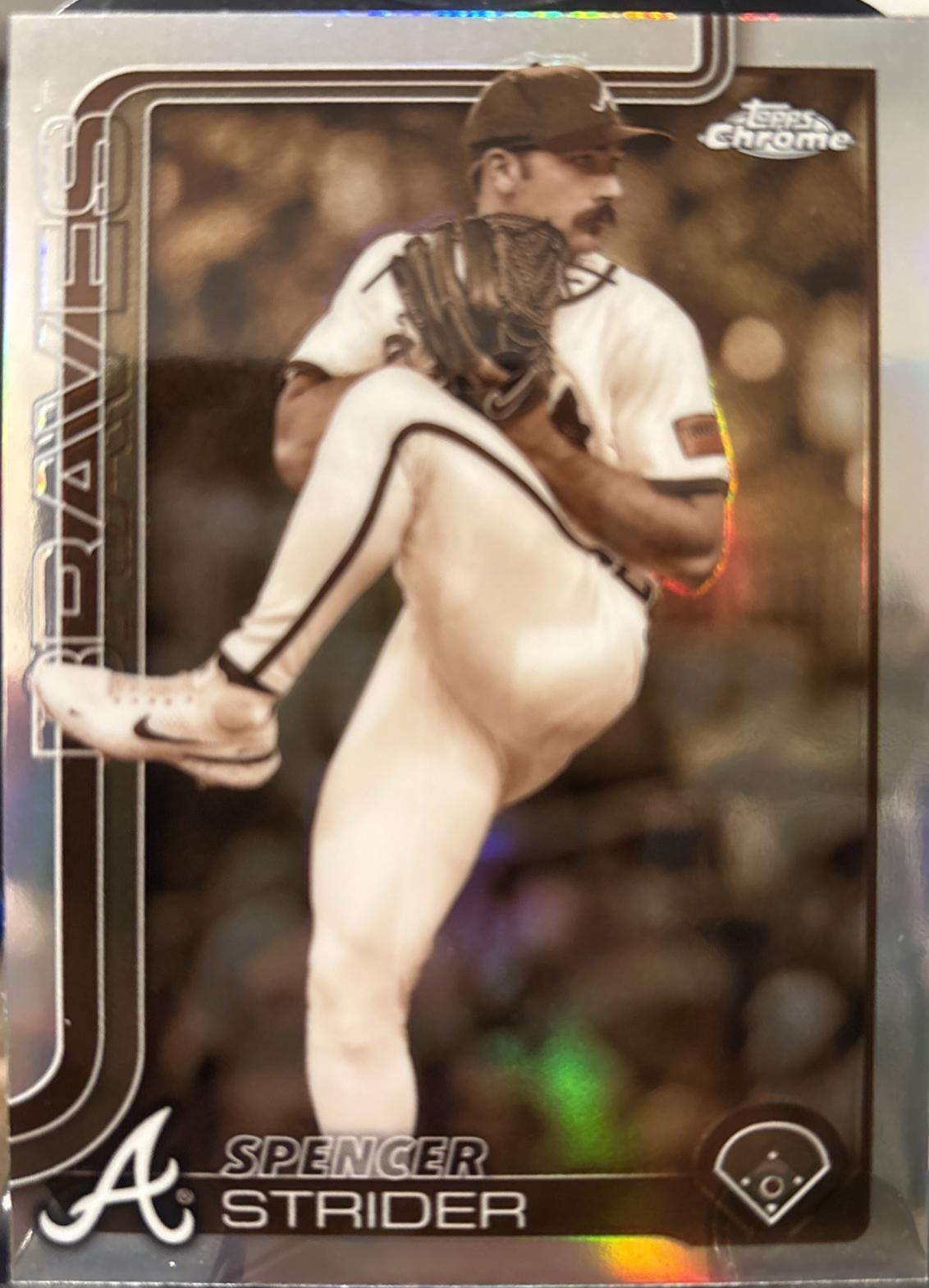2025 Topps Chrome Spencer Strider [Sepia] #46 card