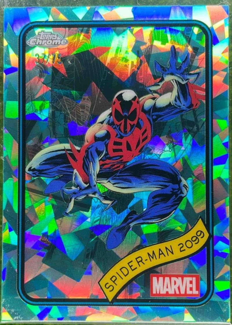 2025 Topps Chrome Spider-Man 2099 [Aqua Sapphire] #112 card