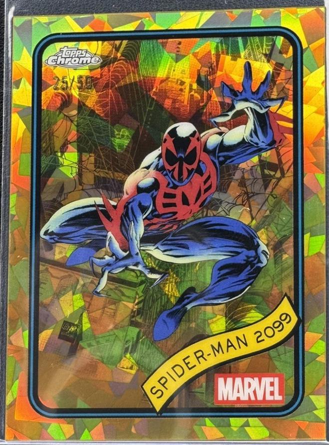 2025 Topps Chrome Spider-Man 2099 [Gold Sapphire] #112 card