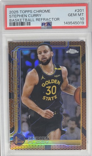 2025 Topps Chrome Stephen Curry [Basketball Refractor] #201 card