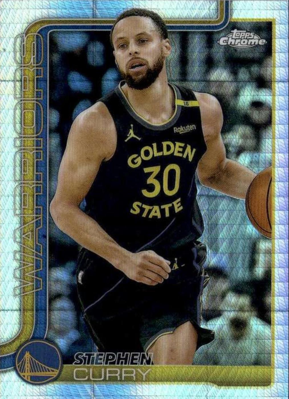 2025 Topps Chrome Stephen Curry [Prism Refractor] #201 card