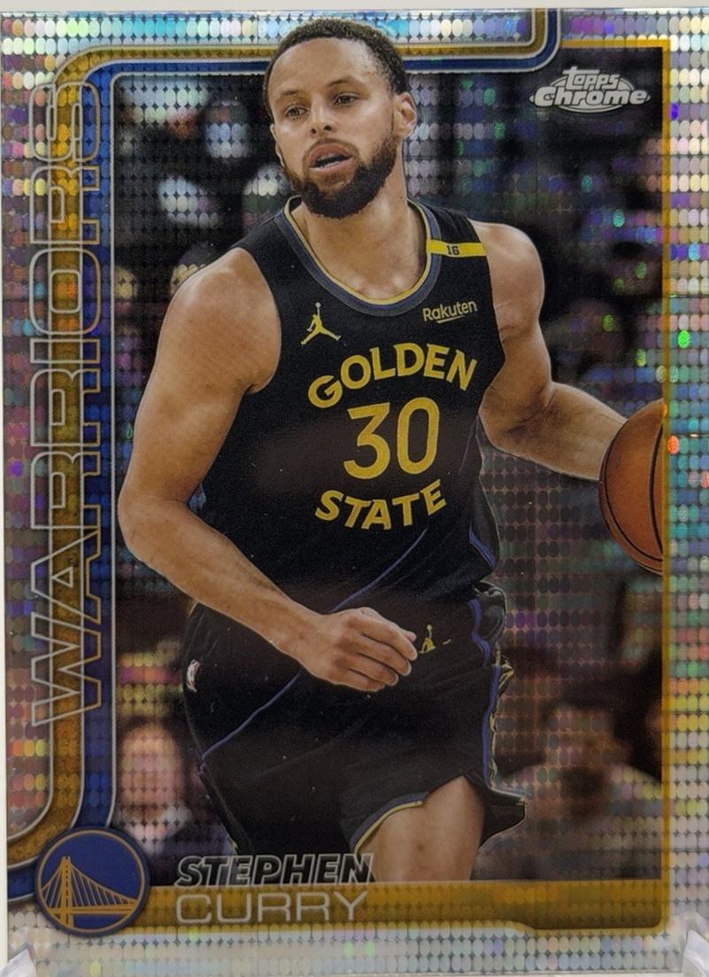 2025 Topps Chrome Stephen Curry [Pulsar Refractor] #201 card
