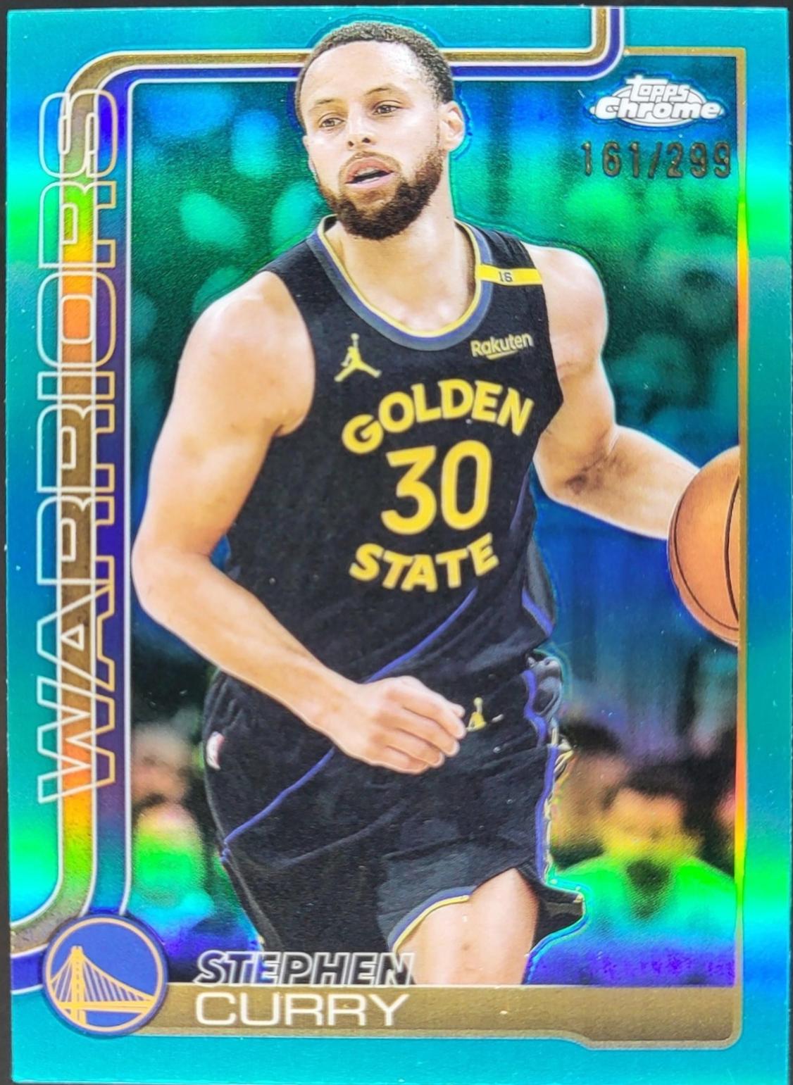 2025 Topps Chrome Stephen Curry [Teal Refractor] #201 card