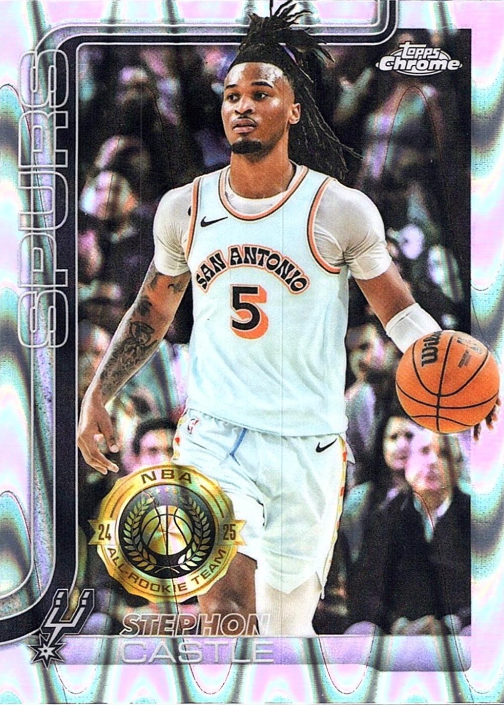 2025 Topps Chrome Stephon Castle [RayWave Refractor] #228 card