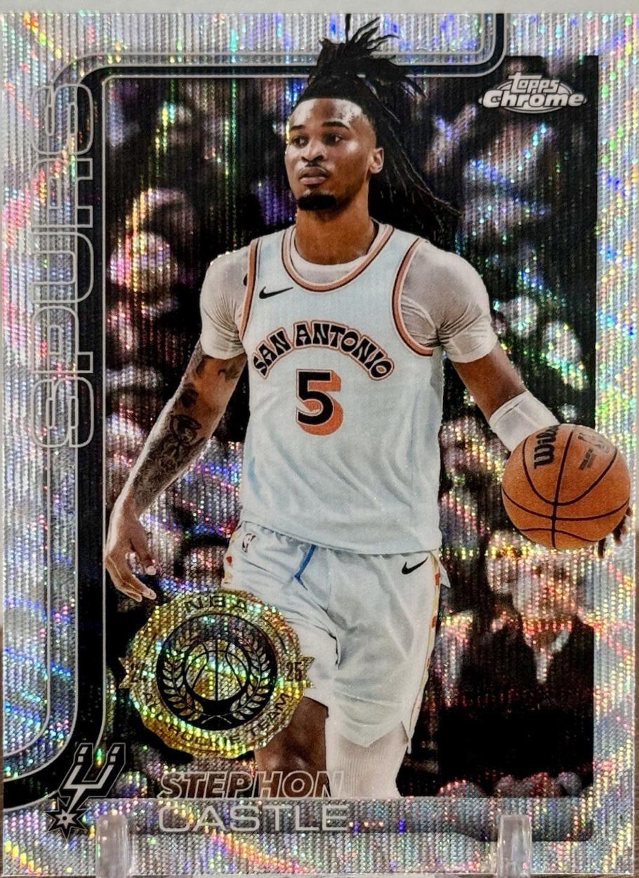 2025 Topps Chrome Stephon Castle [Wave Refractor] #228 card