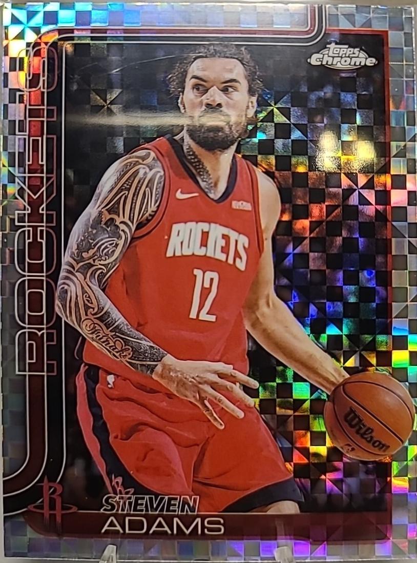 2025 Topps Chrome Steven Adams [X-Fractor] #12 card