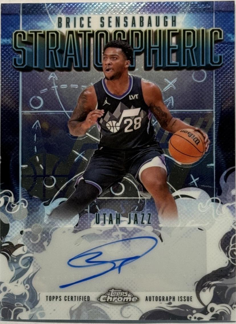 2025 Topps Chrome Stratospheric Signature Brice Sensabaugh #SM-BS card