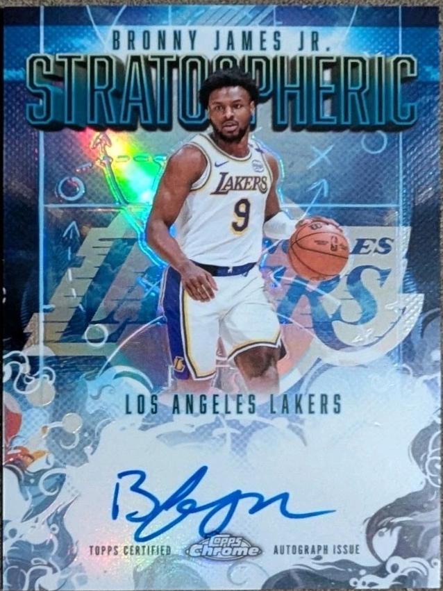 2025 Topps Chrome Stratospheric Signature Bronny James Jr. [Refractor] #SM-BJJ card