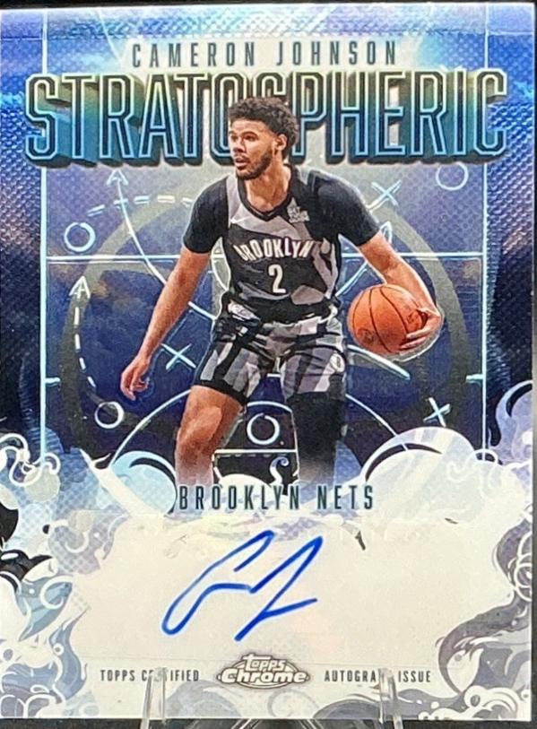 2025 Topps Chrome Stratospheric Signature Cameron Johnson #SM-CJ card