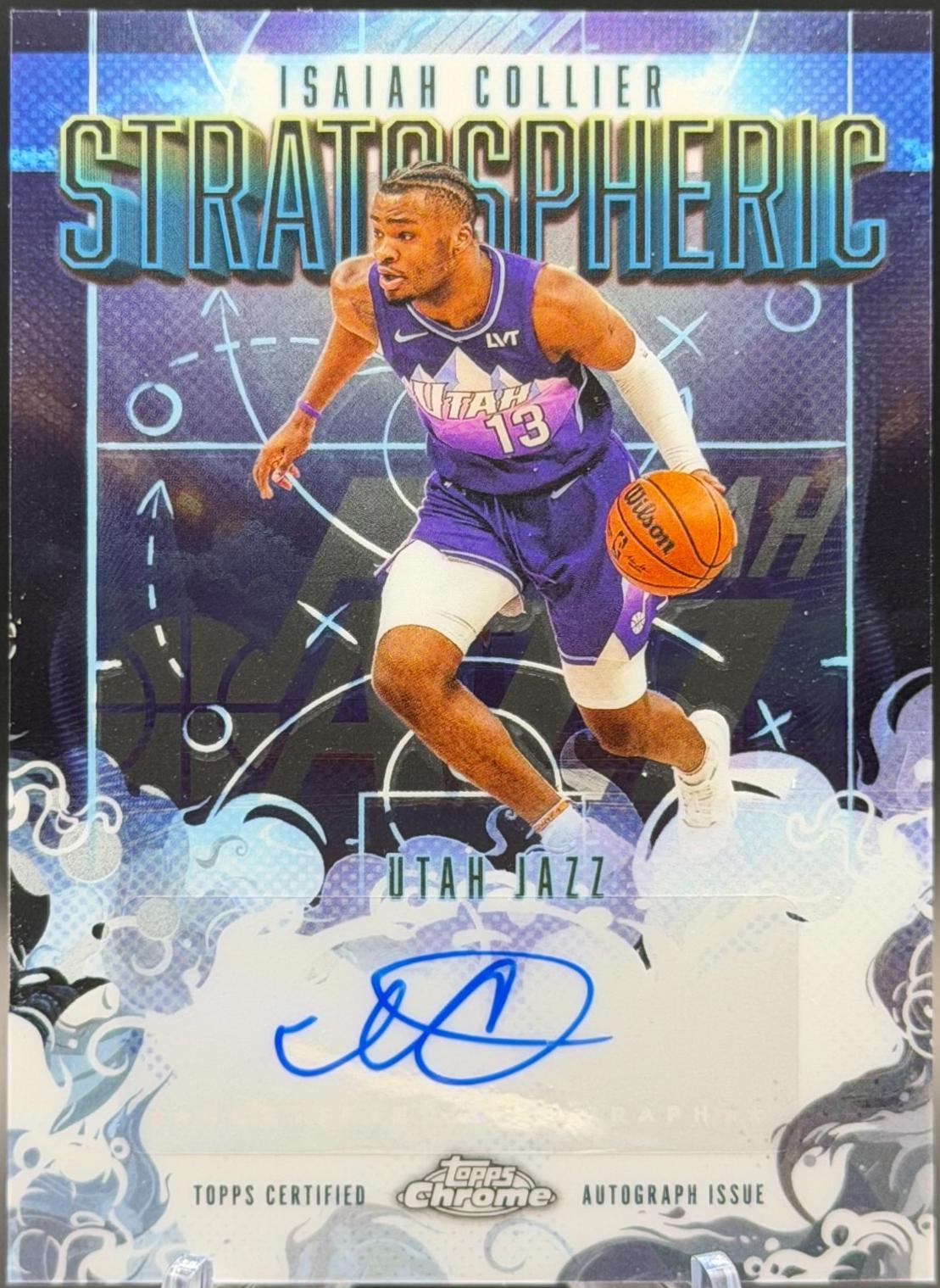 2025 Topps Chrome Stratospheric Signature Isaiah Collier #SM-IC card