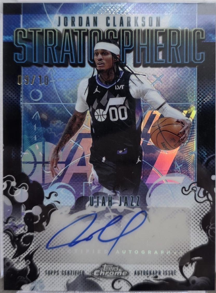 2025 Topps Chrome Stratospheric Signature Jordan Clarkson #SM-JC card