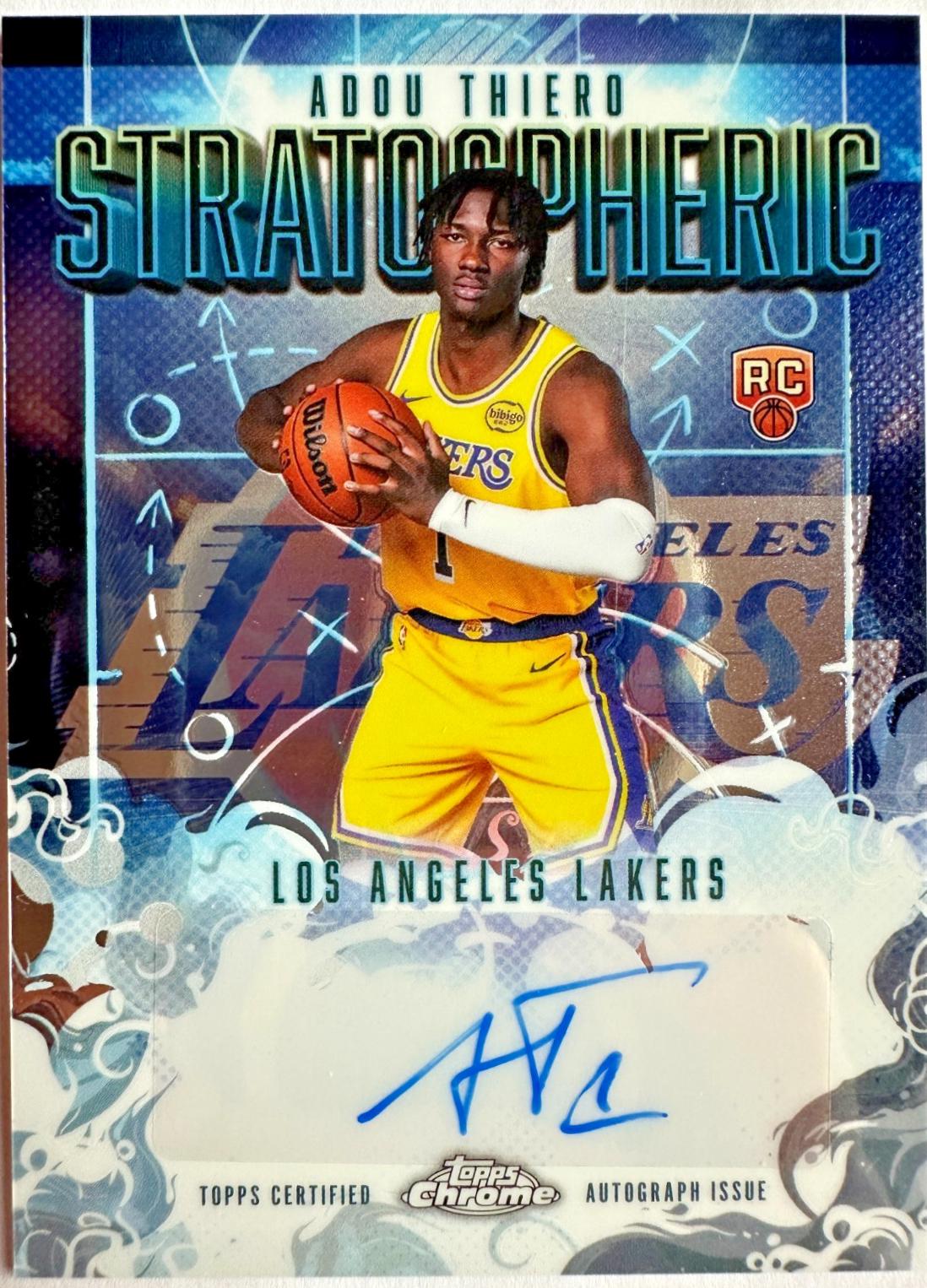2025 Topps Chrome Stratospheric Signature Rookie Adou Thiero #SMR-AT card